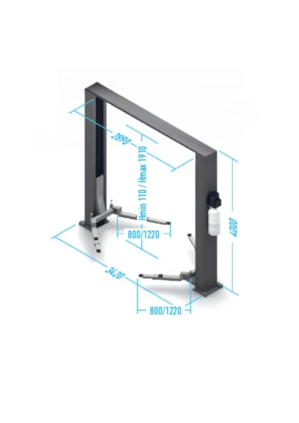 4 TON, ELECTRIC LOCK, 220V, TWO POST LIFT