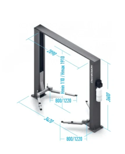 4 Ton, 3.6 m, Electric Lock, 220V Two-Post Lift
